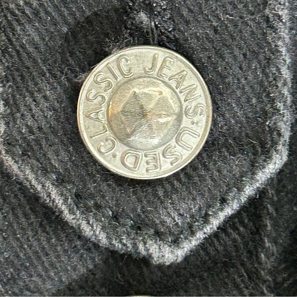 Get Used Colorblock 90S Brushed Twill Denim Jacket Printed Interior Small - Picture 9 of 14